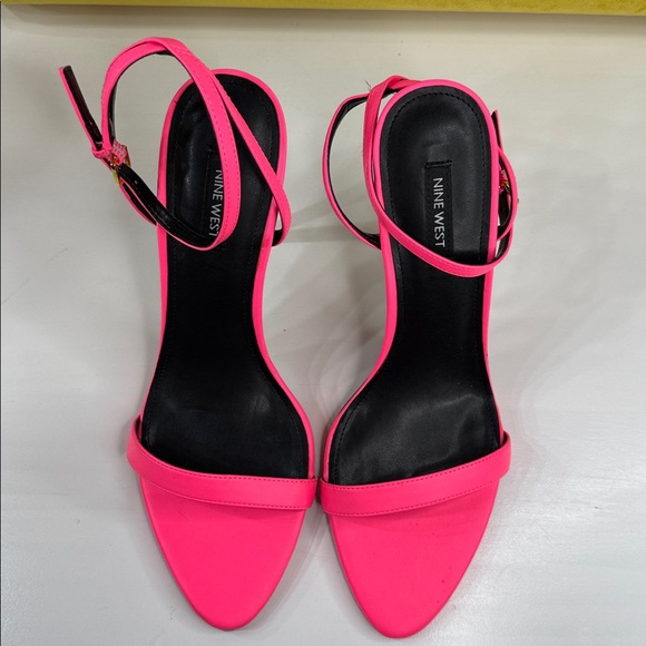 Nine West • Women's Reina Heeled Sandal • Neon Pink • Size 9.5 • - Picture 6 of 17